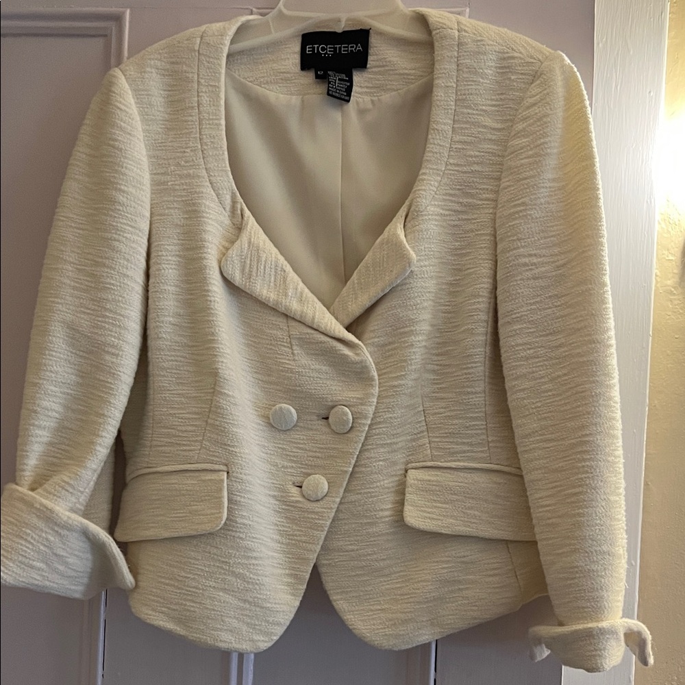 Etcetera Women's Elegant Cream Blazer